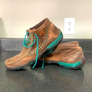 Women’s Turquoise Twisted X Mocs (Size 10)